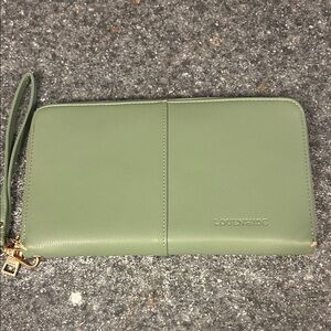 LOUENHIDE Sage Green Wristlet Clutch